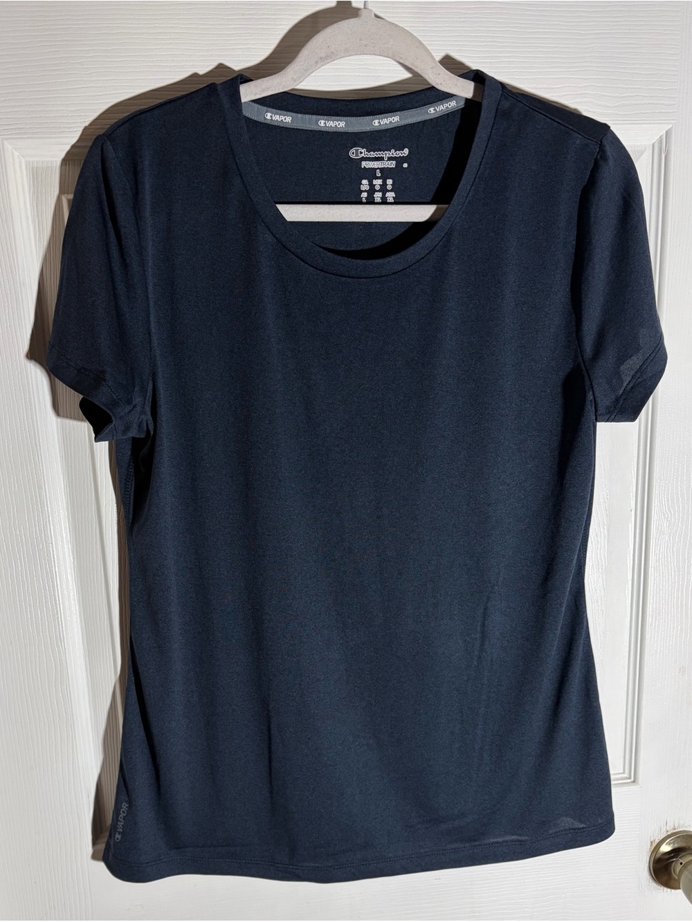 Champion Navy Short Sleeve Powertrain Crewneck Performance Tee